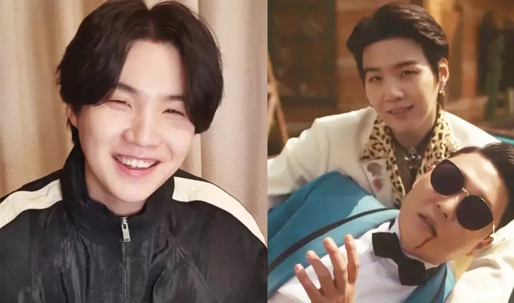 Estrella Suga se conectó a VLIVE. ¿Qué novedades compartió sobre "That that", su canción con PSY? Foto: composición VLIVE/PNation