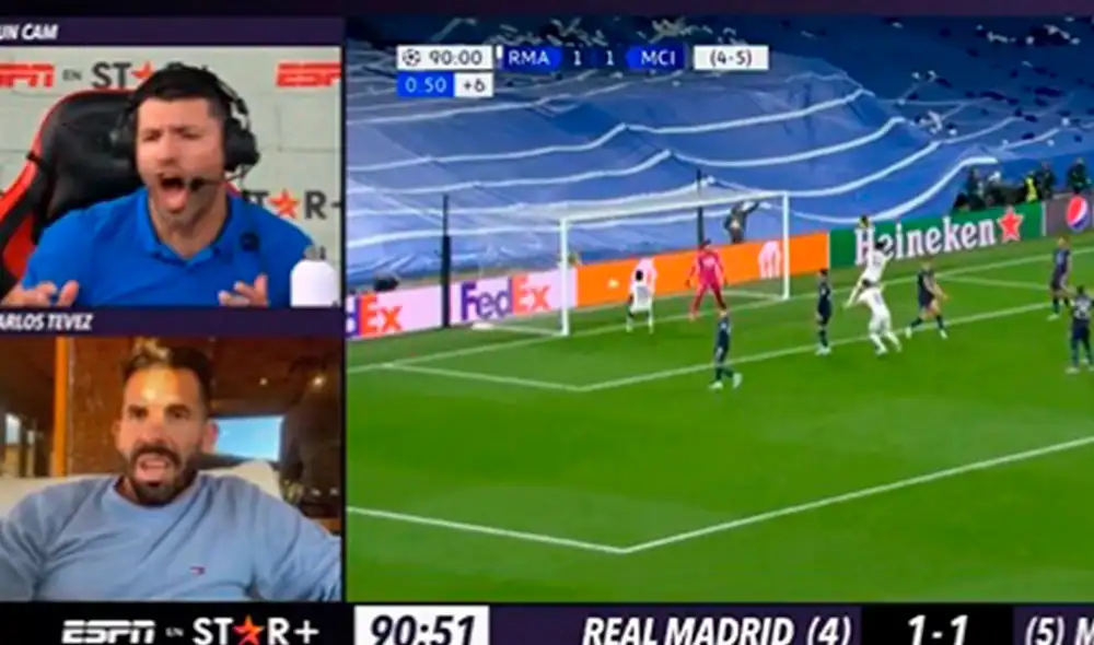 Sergio Agüero lamentó que su exequipo se haya dejado voltear el partido. Foto: captura de Star Plus