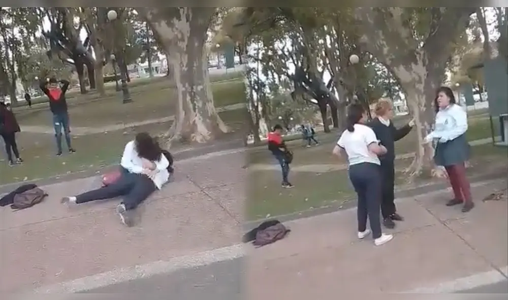 En las redes, los usuarios exponen que la mujer fue injusta por golpear a solo una de las participantes de la pelea. Foto: composición/ captura de Twitter En las redes, los usuarios exponen que la mujer fue injusta por golpear a solo una de las participantes de la pelea. Foto: composición/ captura de Twitter