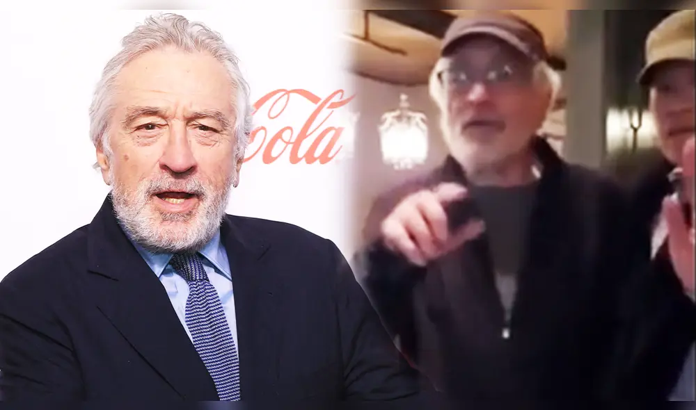 Ante la negativa de Robert De Niro, la fanática pidió disculpas y se retiró. Foto: composición/captura video