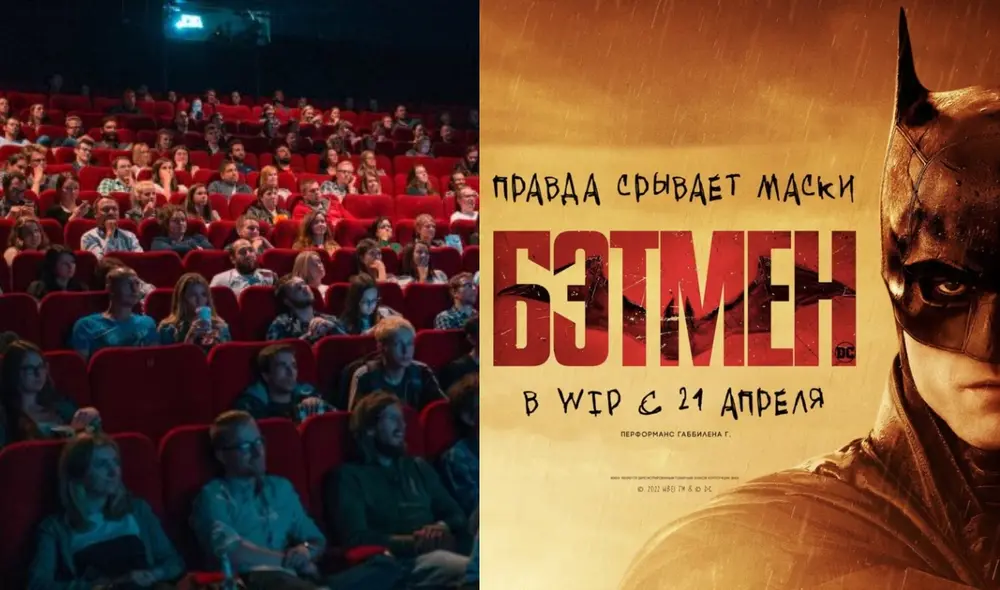 A finales de marzo de 2022 el gobierno ruso aprobó ignorar el copyright frente a las sanciones que —sabía— seguirían en escala. Eso favoreció la piratería de películas que se hizo desde los cines de Rusia. Foto: composición LR/EFE/Batman.