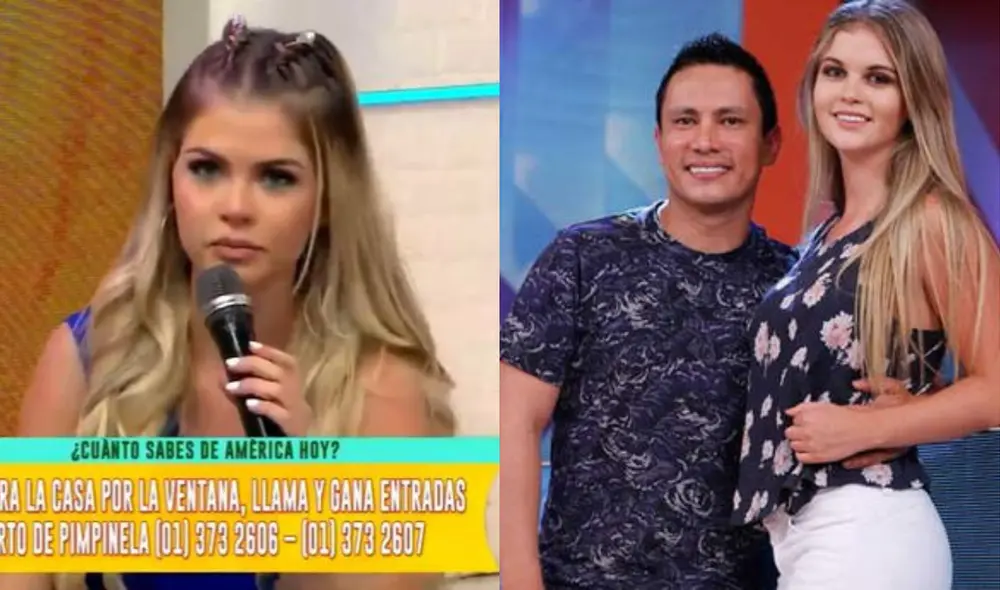 Brunella Horna contó que no recibió ninguna cartera de Renzo Costa. Foto: composición/ captura de América TV/ GLR