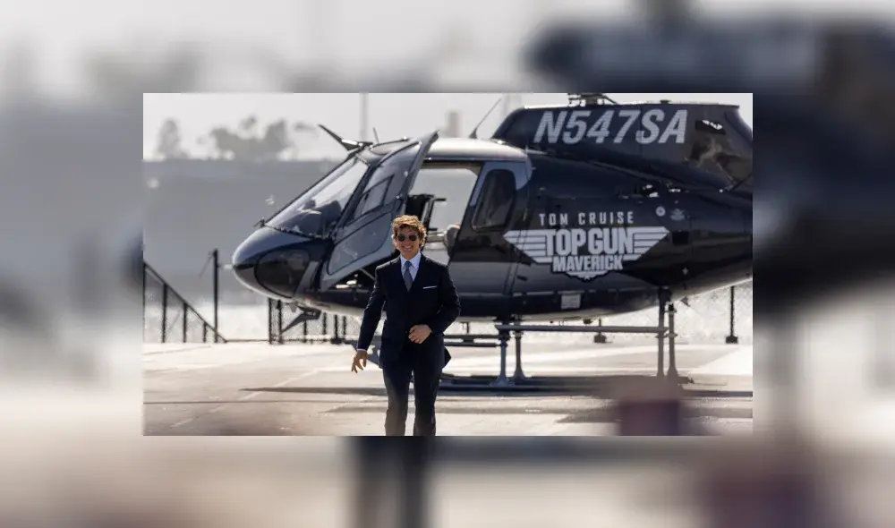 Tom Cruise en la premiere de “Top Gun: Maverick”. Foto: The Hollywood Reporter
