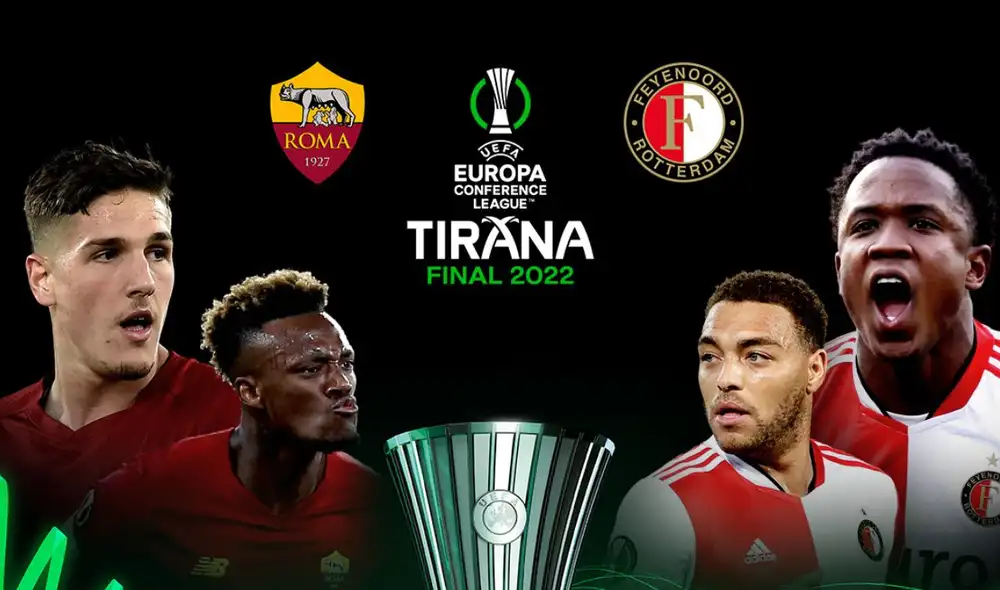Roma y Feyenoord jugarán por la final de la Conference League. Foto: UEFA.