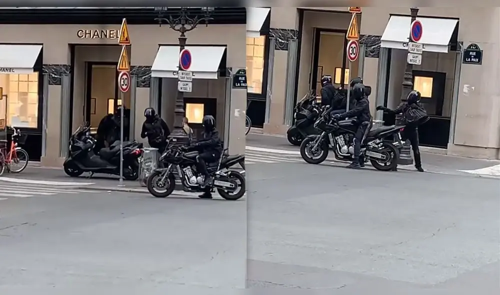 La policía cerró la Rue de la Paix, calle donde se encuentra la famosa tienda, para comenzar con las investigaciones. Foto: Captura/Twitter La policía cerró la Rue de la Paix, calle donde se encuentra la famosa tienda, para comenzar con las investigaciones. Foto: Captura/Twitter