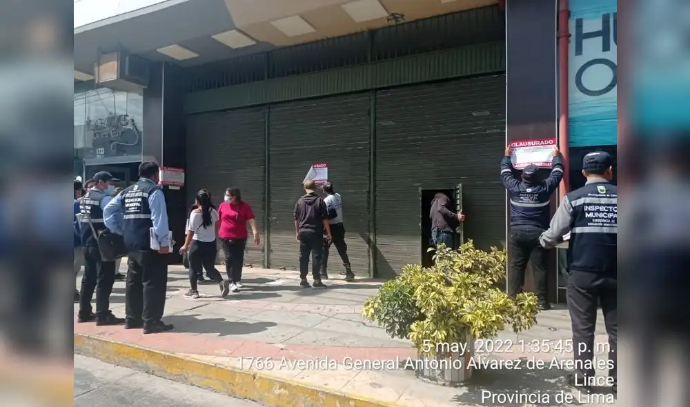 La causura será “hasta que los administradores del local levanten las observaciones” impuestas por la autoridad. Foto: Municipalidad de Lince.
