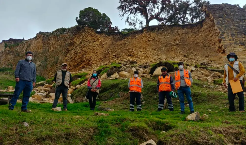 El equipo técnico está conformado por trabajadores del complejo arqueológico Kuélap y de la DDC. Foto: Mincul