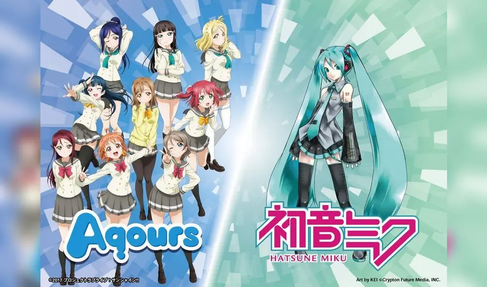 El visual con el que se anunció por primera vez la colaboración entre "Love Live Sunshine" y Hatsune Miku. Foto: Crypton Future Media El visual con el que se anunció por primera vez la colaboración entre "Love Live Sunshine" y Hatsune Miku. Foto: Crypton Future Media
