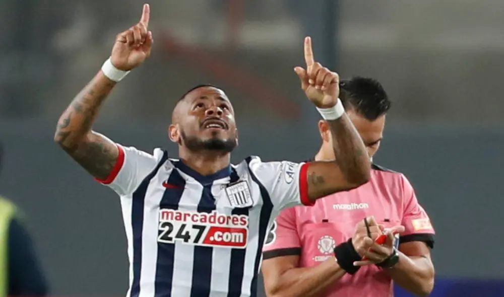 Wilmer Aguirre celebrando el tanto del empate entre Alianza Lima y Colo Colo. Foto: EFE