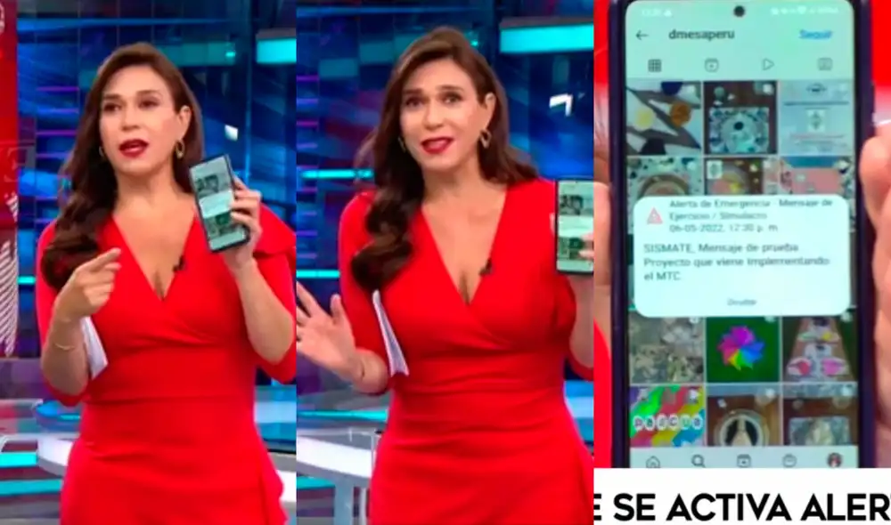 Alerta del MTC para emergencias interrumpió enlace de Verónica Linares con reportera. Foto: captura de América TV