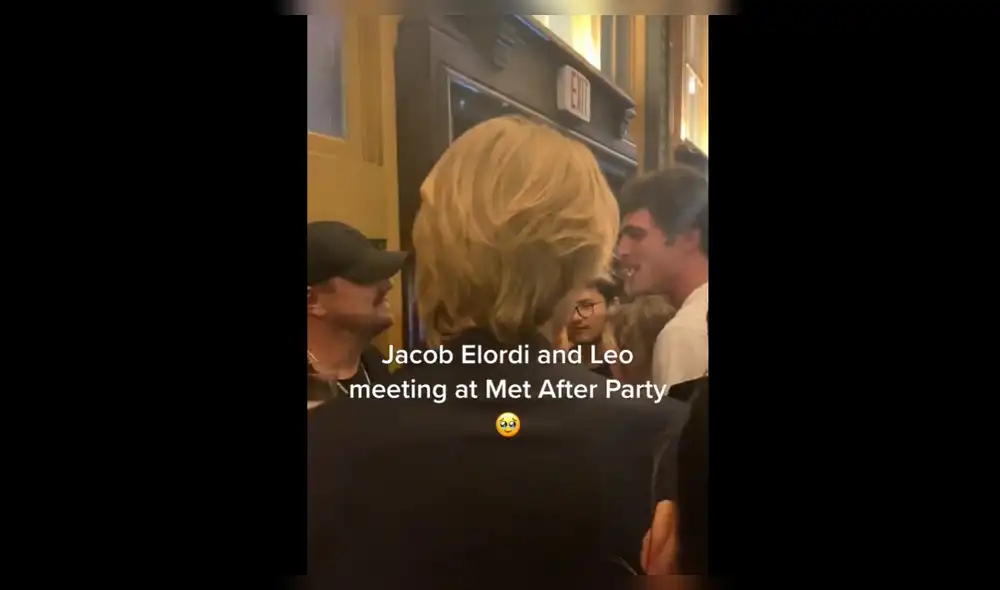 Leonardo DiCaprio conoce a Jacob Elordi. Foto: captura TikTok