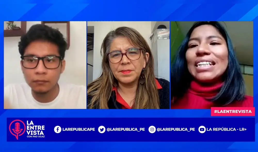 Ian Martínez, presidente del Centro de Estudiantes de Administración de la Universidad Nacional del Callao y Kelyn Leonela Labra, representante de la Federación de Estudiantes de Cusco. Foto: captura/LR+