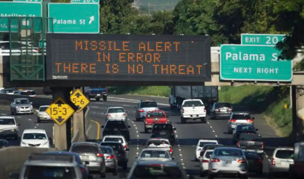 En el 2018, en Hawái, se emitió un mensaje de alerta sobre un ataque de misíles. Foto: AP En el 2018, en Hawái, se emitió un mensaje de alerta sobre un ataque de misíles. Foto: AP