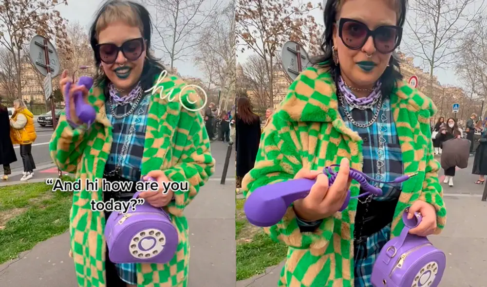 La joven mostró cómo funciona el diseño de su accesorio. Foto: captura de TikYOK