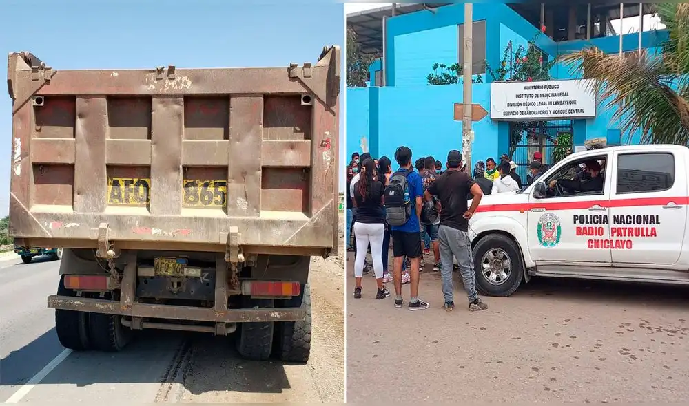 Camión responsable de accidente fue intervenido y víctimas fueron llevadas a la morgue. Foto: composición/ La República Camión responsable de accidente fue intervenido y víctimas fueron llevadas a la morgue. Foto: composición/ La República