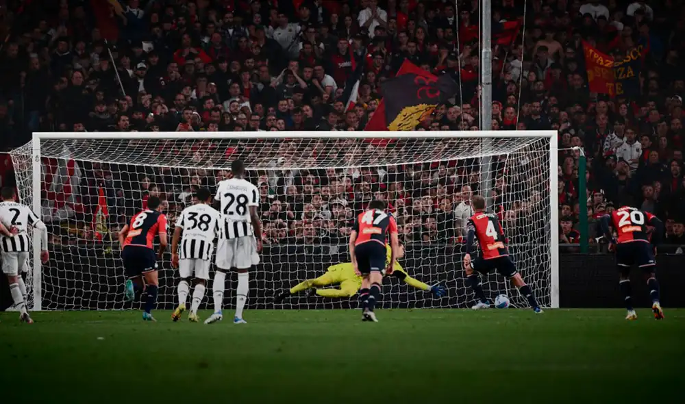 Genoa derrotó 2-1 a Juventus y sumó 28 puntos en la Serie A. Foto: AFP