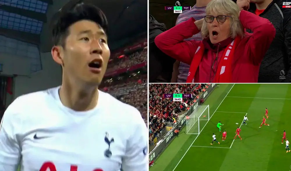 Son Heung-Min sorprendió a los hinchas del Liverpool en Anfield. Foto: composición/ESPN