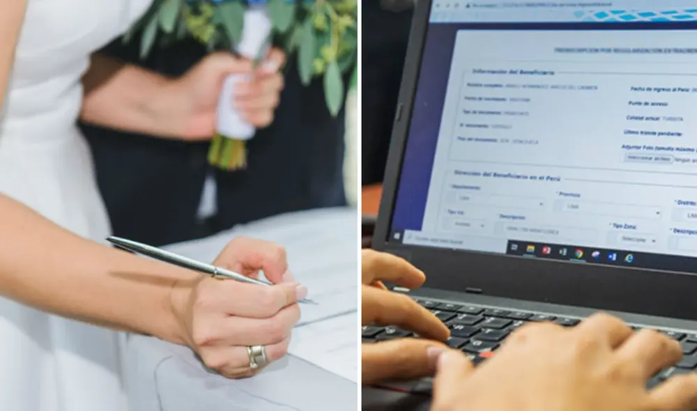 Migraciones cuenta con una agencia digital en la que los ciudadanos extranjeros pueden solicitar la nacionalidad peruana por matrimonio. Foto: composición LR / Migraciones / Bekia