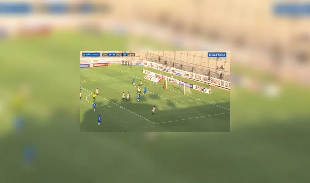 Universitario vs. Alianza Atlético: Joaquin Aguirre anotó el 1-0 en el estadio Monumental. Foto: captura GolPerú Universitario vs. Alianza Atlético: Joaquin Aguirre anotó el 1-0 en el estadio Monumental. Foto: captura GolPerú