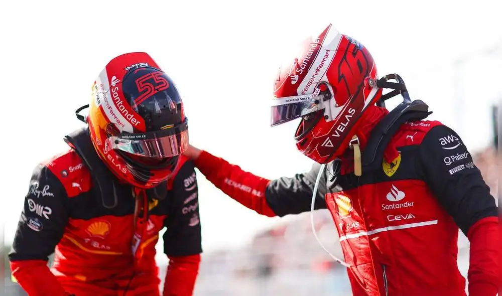 Ferrari logró que sus dos pilotos salgan en la primera fila. Foto: F1. Ferrari logró que sus dos pilotos salgan en la primera fila. Foto: F1.