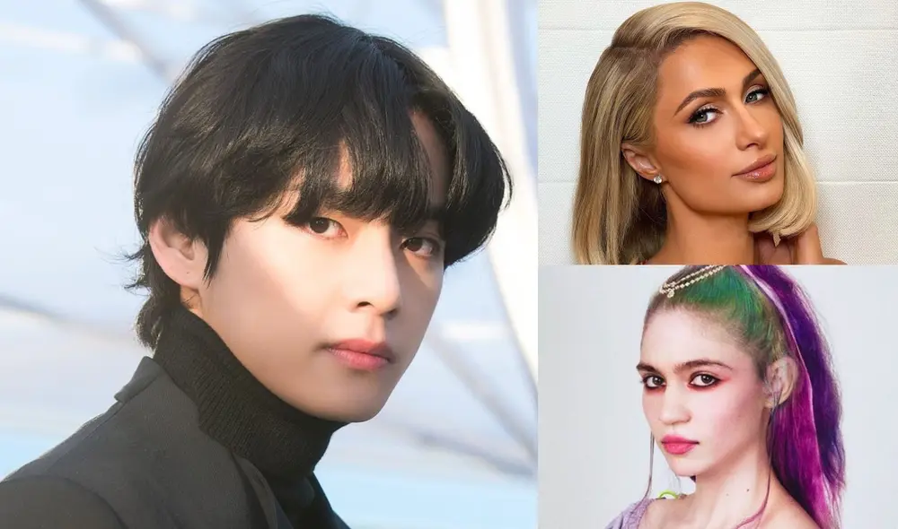 Taehyung de BTS continúa ganando popularidad y ahora Paris Hilton, Grimes y más famosos interactúan con el idol k-pop en Instagram. Foto: composición La República / BIGHIT / Instagram @parishilton @grimes