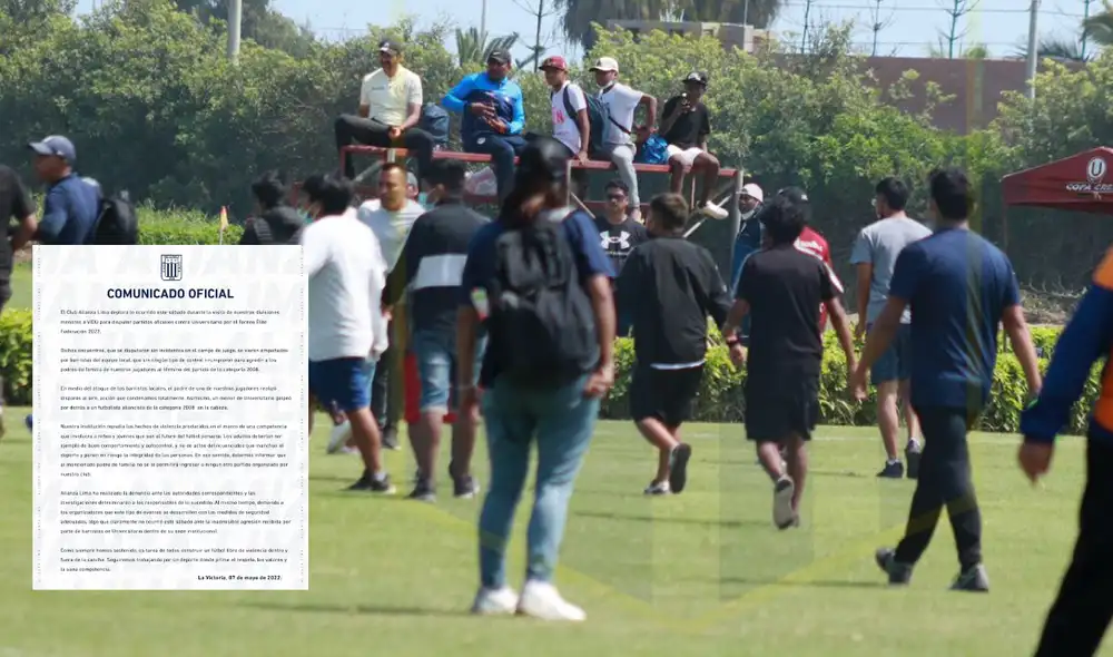 Presuntos hinchas de Universitario llegaron a las instalaciones de VIDU y habrían ocasionado disturbios. Foto: composición/@alianzahistory/Alianza Lima Presuntos hinchas de Universitario llegaron a las instalaciones de VIDU y habrían ocasionado disturbios. Foto: composición/@alianzahistory/Alianza Lima