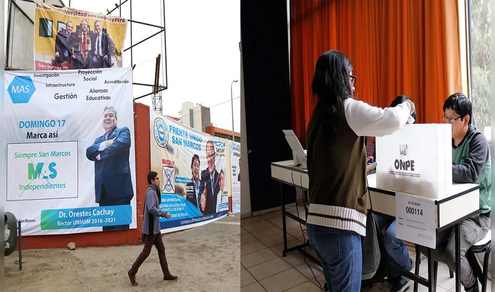 De acuerdo a la Ley Universitaria, a los docentes ordinarios les corresponde dos tercios (2/3) de la votación y a los estudiantes matriculados les corresponde un tercio (1/3) de la votación. Foto: Composición LR / Grecia Taica Illatopa / Hanslitt Cruzado.