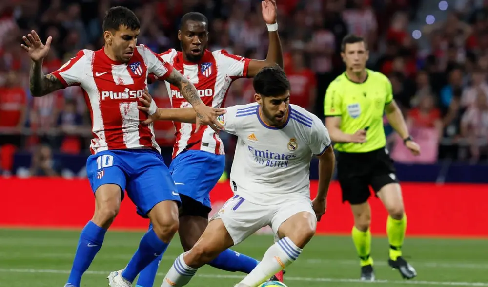 Colchoneros y blancos se enfrentaron en el Wanda Metropolitano por la fecha 35 de LaLiga. Foto: EFE Colchoneros y blancos se enfrentaron en el Wanda Metropolitano por la fecha 35 de LaLiga. Foto: EFE