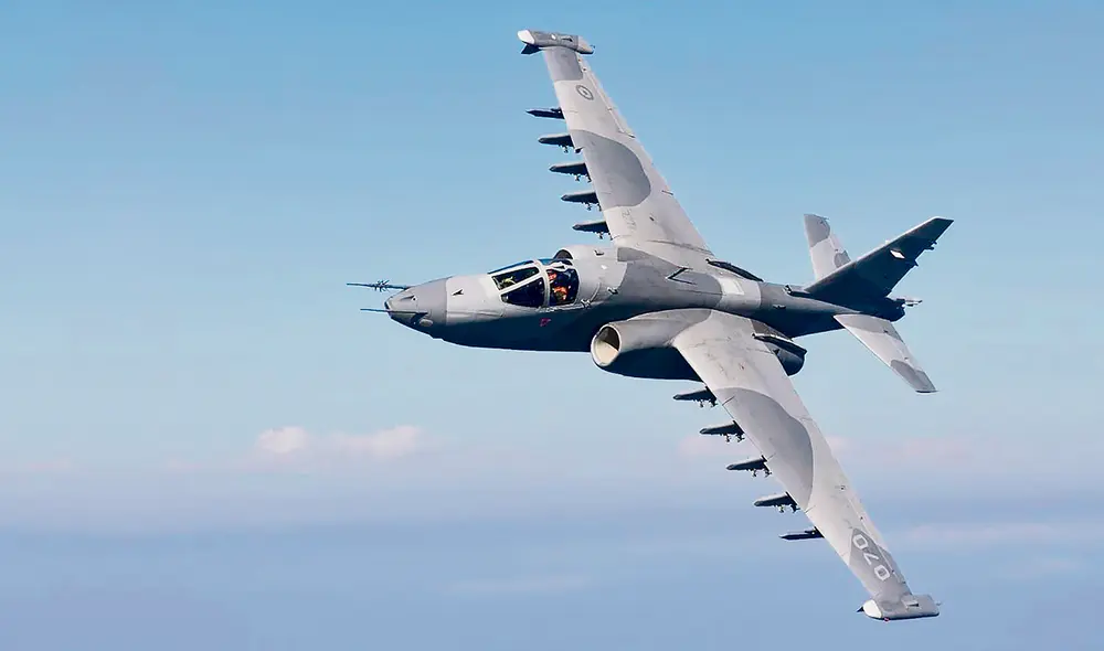 Tercerización. En 2014, los rusos ganaron contrato para reparación de 10 aviones de guerra Sukhoi Su-25, pero usaron a Bielorrusia para cumplirlo. Foto: difusión