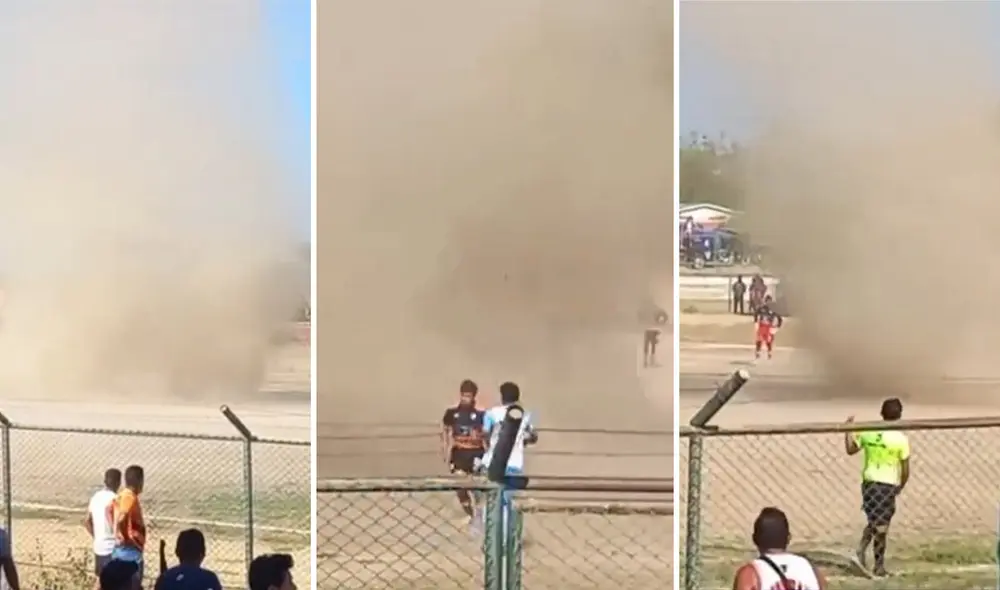 Un hecho insólito se vivió en la Liga Distrital de Tambogrande, que forma parte de la Copa Perú. Foto: captura de Antena 4 Un hecho insólito se vivió en la Liga Distrital de Tambogrande, que forma parte de la Copa Perú. Foto: captura de Antena 4