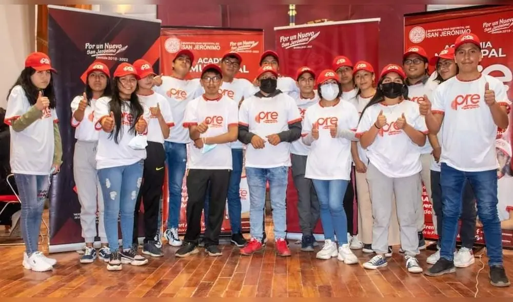 Jóvenes de la academia municipal se posicionaron en puestos expectantes. Foto: Academia Pre San Jerónimo