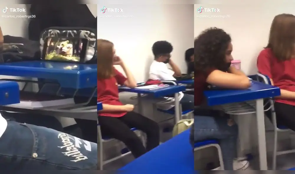 Los estudiantes vieron la película muy concentrados. Foto: captura de @carlos_robertrgs36/TikTok
