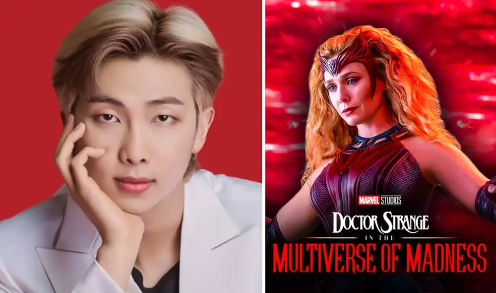 "Doctor Strange 2" se estrenó el 4 de mayo en Corea del Sur y Namjoon de BTS compartió una imagen de "WandaVision" en Instagram. Foto: composición La República / BIGHIT / Marvel