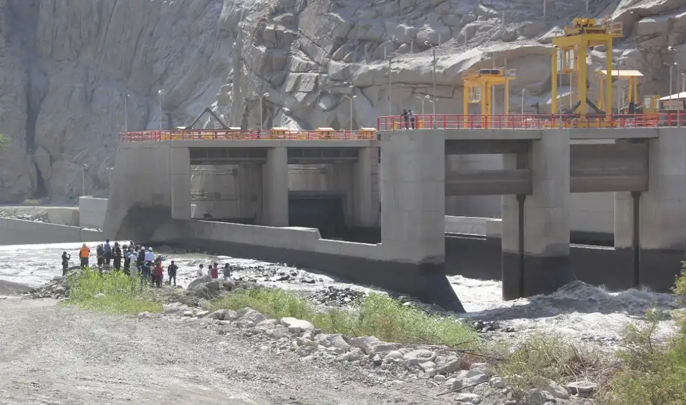 Bocatoma Chavimochic que está compuesta por tres partes fue cosntruida en 1994 y no es reciente. Foto: Prensa PECH Bocatoma Chavimochic que está compuesta por tres partes fue cosntruida en 1994 y no es reciente. Foto: Prensa PECH