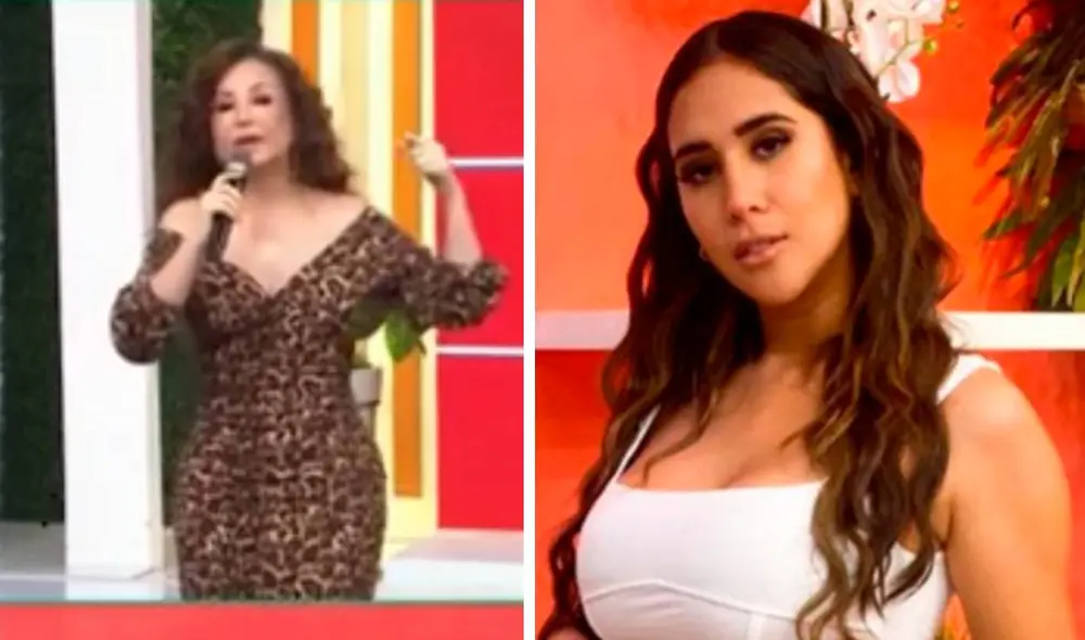 Janet Barboza quiere fumar la 'pipa de la paz' con Melissa Paredes. Foto: captura América TV