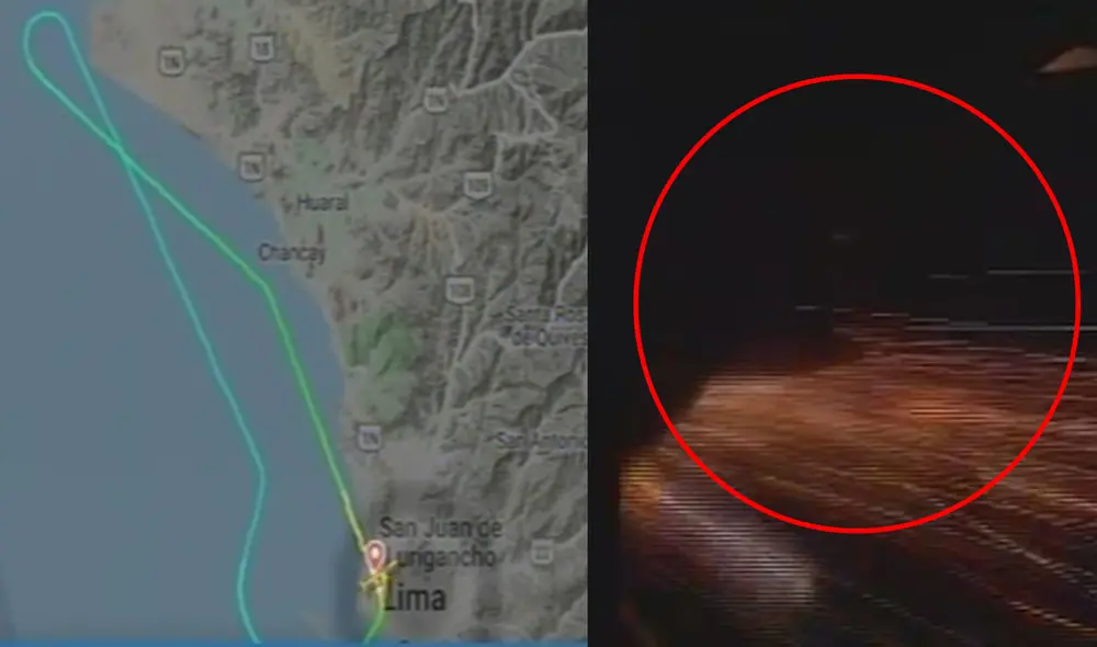 Así el pasajero captó el terrible incidente en el avión. Foto: captura de Canal N