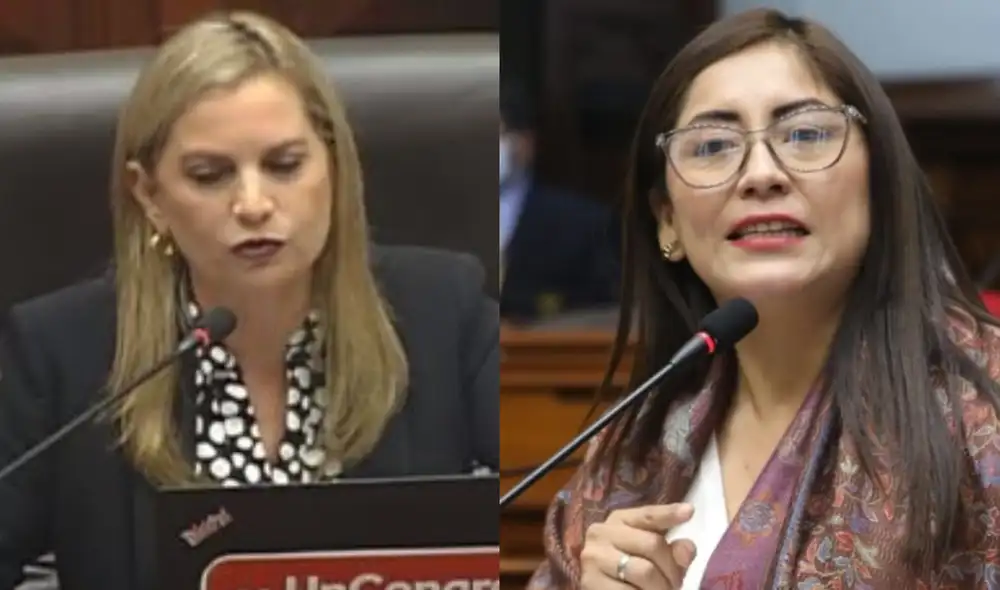 María del Carmen Alva indicó que Kelly Portalatino intenta "sabotear" elección del TC. Foto: Composición LR María del Carmen Alva indicó que Kelly Portalatino intenta "sabotear" elección del TC. Foto: Composición LR