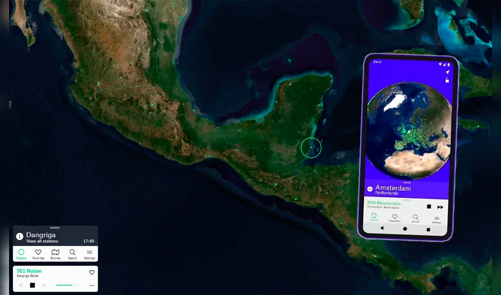 Radio Garden se encuentra disponible para celulares con sistema iOS y Android. Foto: composición Radio Garden Radio Garden se encuentra disponible para celulares con sistema iOS y Android. Foto: composición Radio Garden