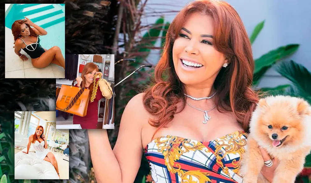 Magaly Medina y los rincones de su lujosa mansión en La Molina. Foto: Composición LR / Instagram.