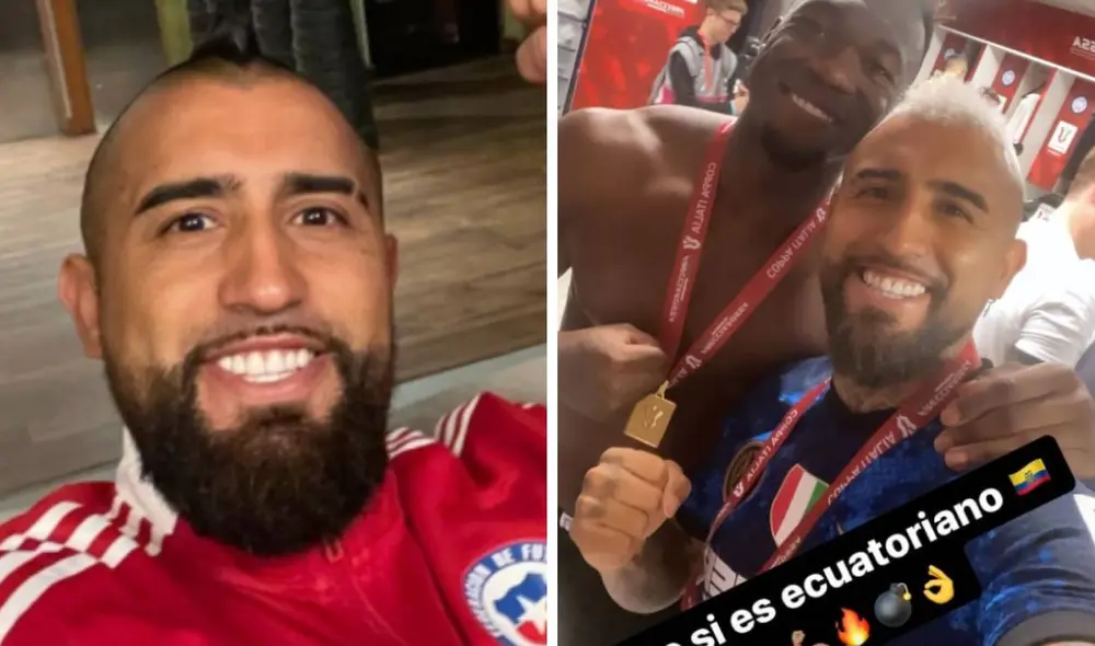 Arturo Vidal usó a su compañero Felipe Caicedo para sumarse al caso de Byron Castillo. Foto: Instagram
