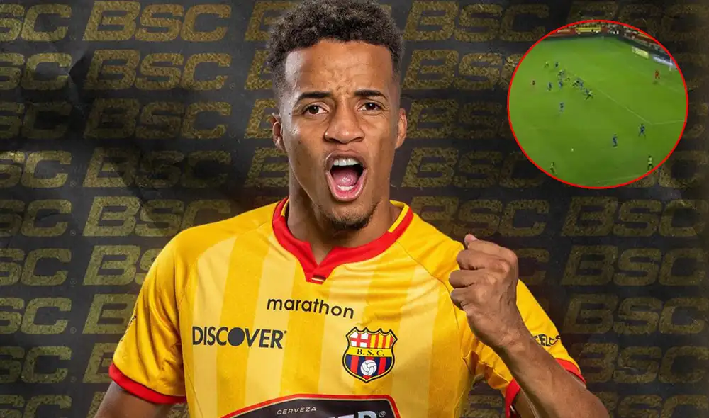 Byron Castillo fue vital para que su equipo rescate un empate como local. Foto: composición Barcelona SC/GolTV