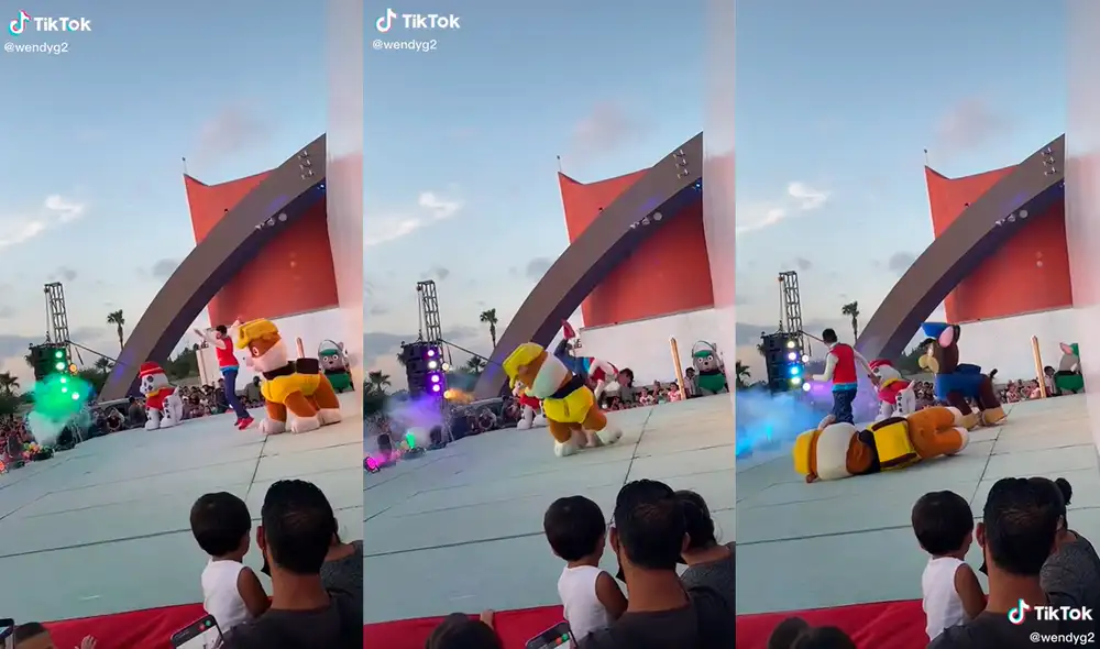 El muñeco se quedó en el piso por unos segundos. Foto: captura de @wendyg2/TikTok El muñeco se quedó en el piso por unos segundos. Foto: captura de @wendyg2/TikTok