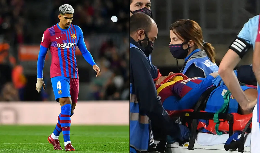 Ronald Araújo es titular con el FC Barcelona esta temporada 2021/22. Foto: composición/AFP