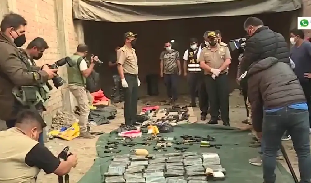 PNP incautó una gran cantidad de droga que iba a enviarse al extranjero. Foto: captura de América Televisión PNP incautó una gran cantidad de droga que iba a enviarse al extranjero. Foto: captura de América Televisión