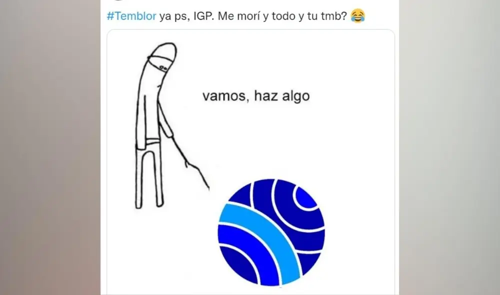 La demora del IGP en el reporte del sismo generó diversas reacciones en las redes. Foto: captura de Twitter