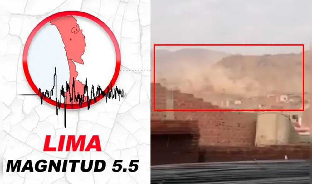 Un sismo de magnitud 5.5 que se registró este 12 de mayo en el distrito en Cañete, Lima. Foto: Composición LR.