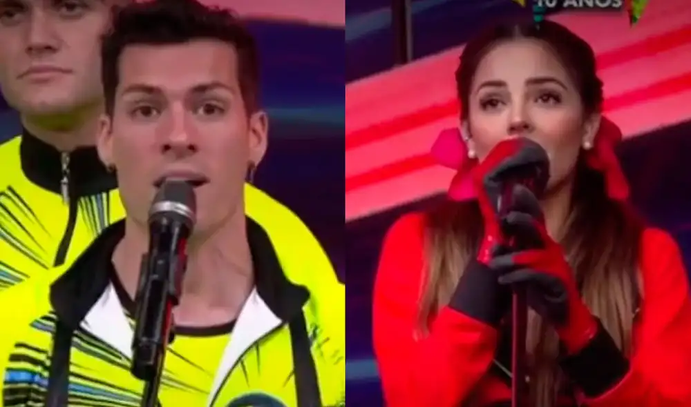 Patricio Parodi y Luciana Fuster tuvieron fuerte discusión en el programa "Esto es guerra". Foto: captura América Tv. Patricio Parodi y Luciana Fuster tuvieron fuerte discusión en el programa "Esto es guerra". Foto: captura América Tv.