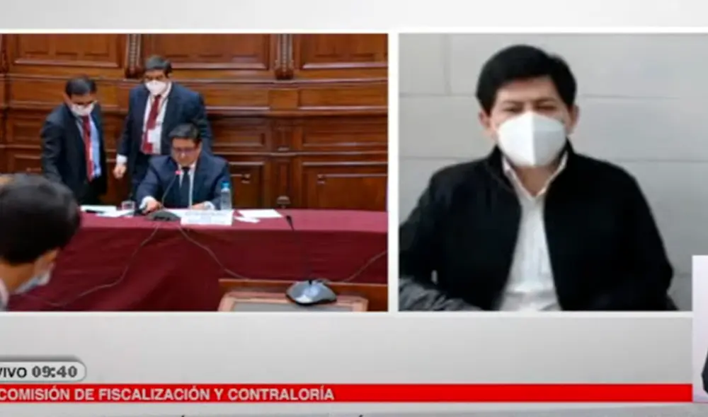 Zamir Villaverde contó que ya dio su declaración al Ministerio Público y que acordó con su abogado no dar su testimonio a la Comisión de Fiscalización. Foto: captura del Congreso TV Zamir Villaverde contó que ya dio su declaración al Ministerio Público y que acordó con su abogado no dar su testimonio a la Comisión de Fiscalización. Foto: captura del Congreso TV