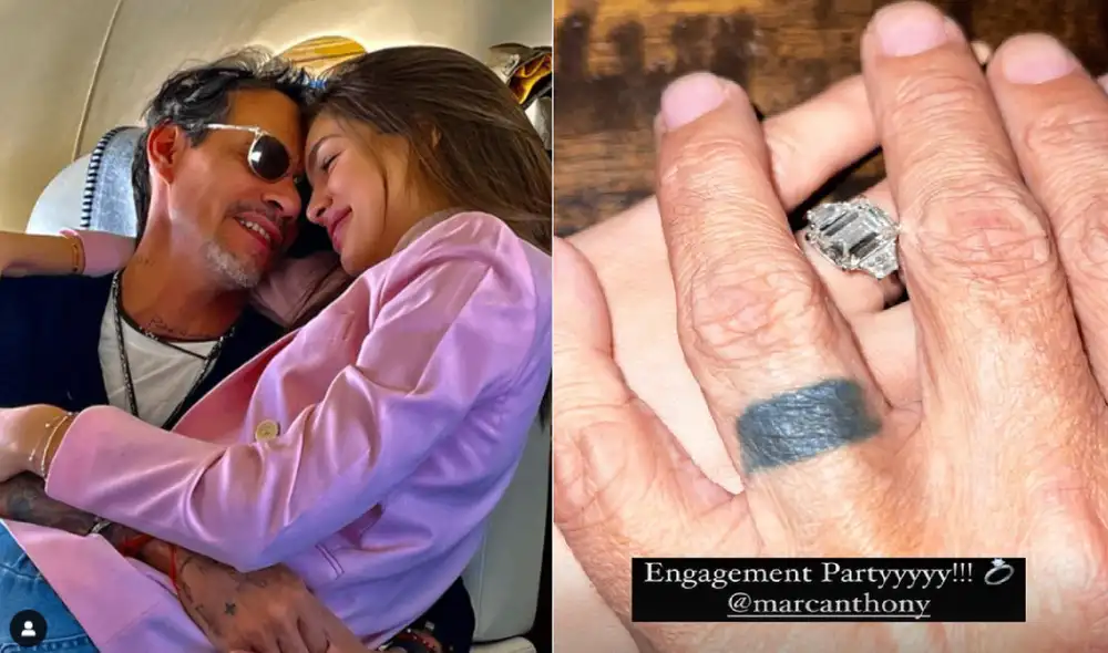Marc Anthony y Nadia Ferreira se unieron en compromiso. Foto: Marc Anthony/Instagram