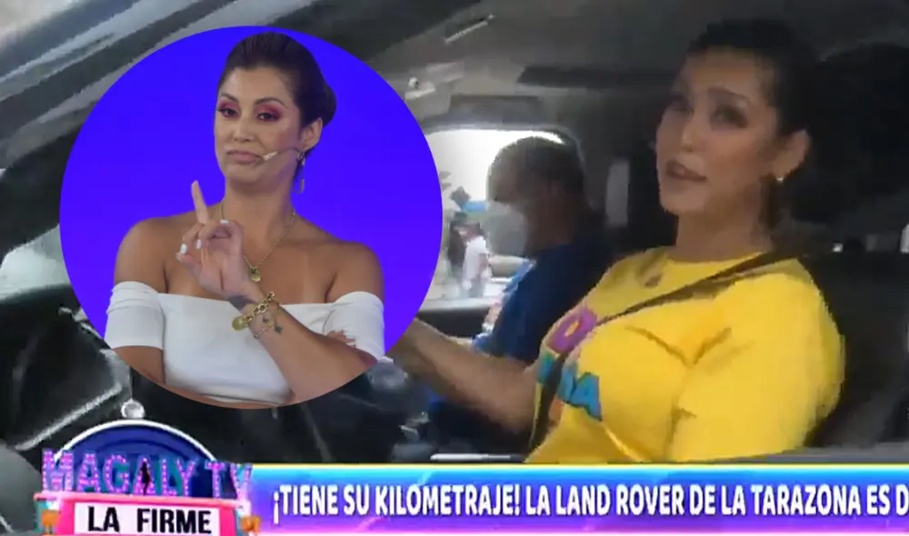 "Creo que es del 2019 y tiene 50.000 de kilometraje", aclaró Karla Tarazona. Foto: composición archivo de GLR/captura de ATV "Creo que es del 2019 y tiene 50.000 de kilometraje", aclaró Karla Tarazona. Foto: composición archivo de GLR/captura de ATV